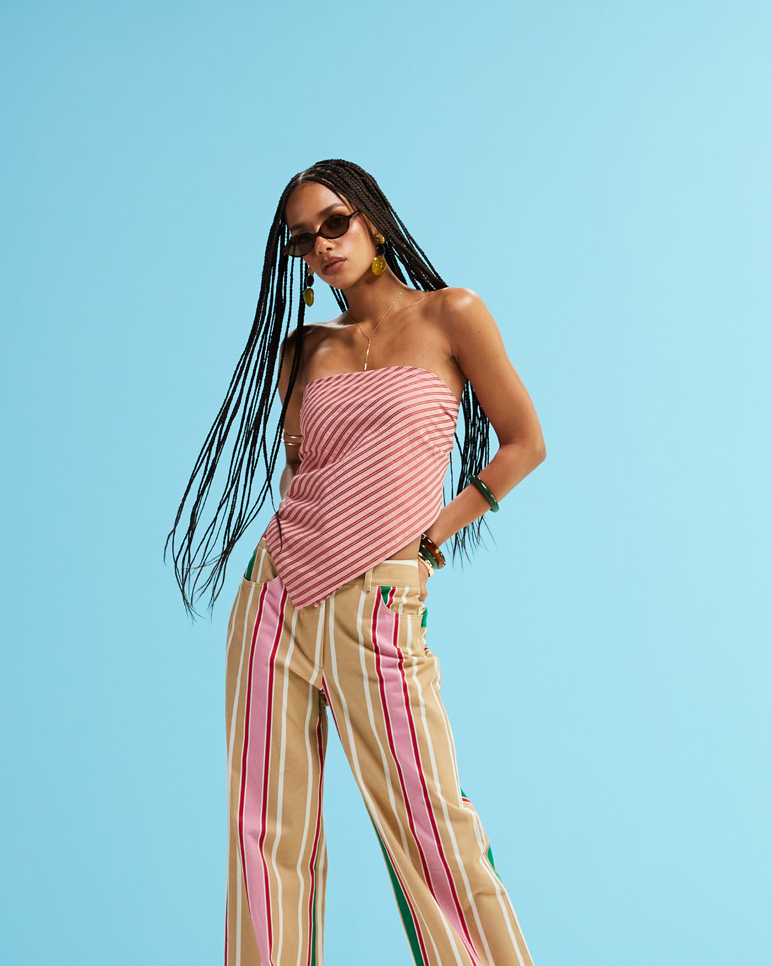 ASOS photoshoot image for a model in fashion clothes.
